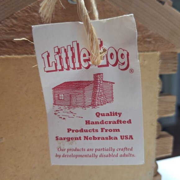 Little Log Fishing Camp Hook Hamging Nebraska Crafted‎ Wood Welcome Fly Lantern - Picture 3 of 13